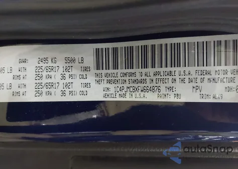 2015 Jeep Cherokee Latitude из США, поврежденный, VIN 1C4PJMCBXFW664876